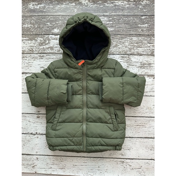 Primary Other - Primary Green Puffer Jacket with Hood